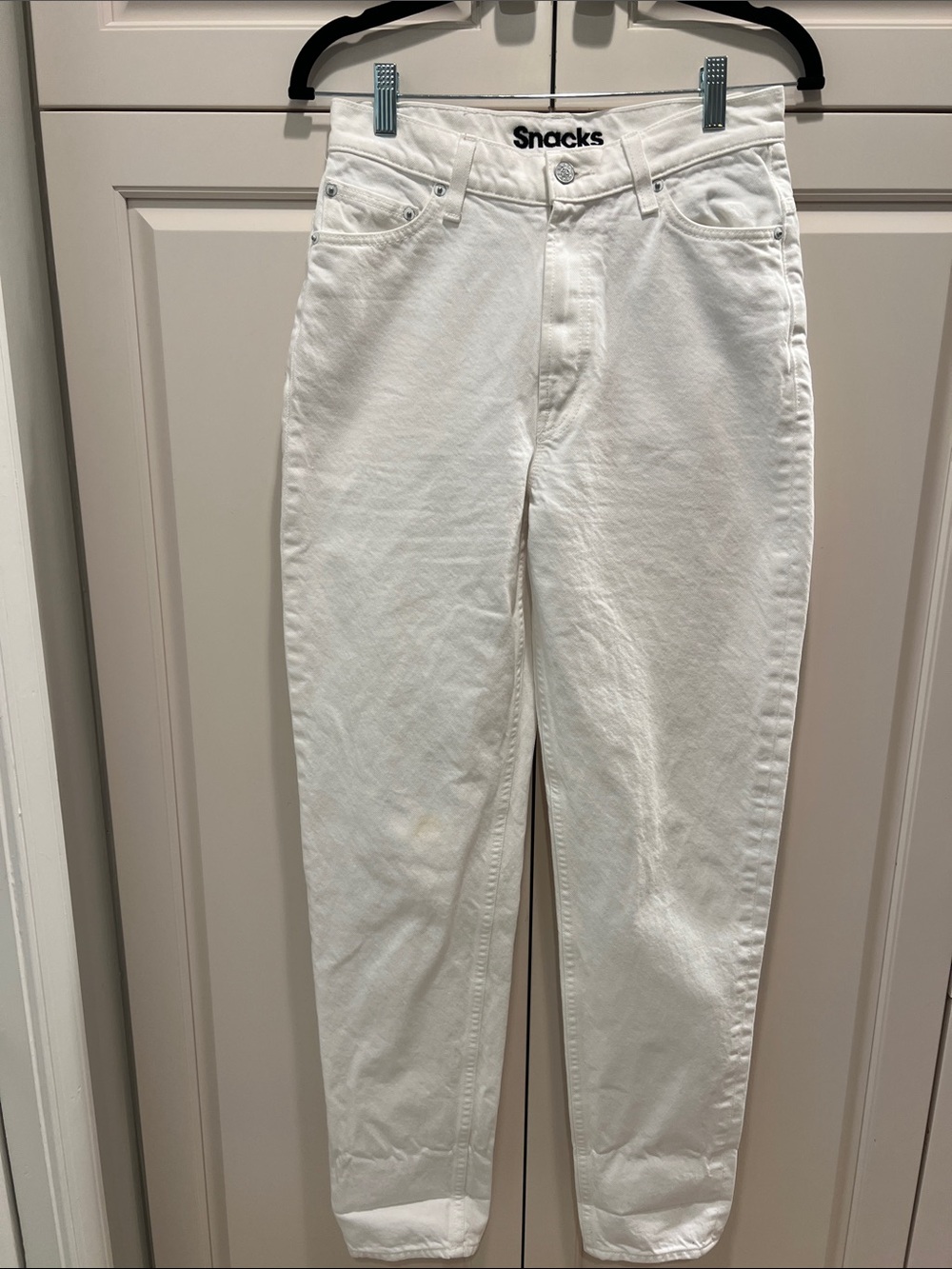Woman’s Mother Snacks White Straight-Leg Jeans 27/28. 🆕